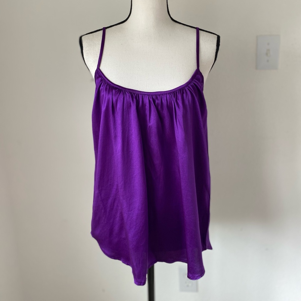 525 America Purple Silk Cami / Size Medium